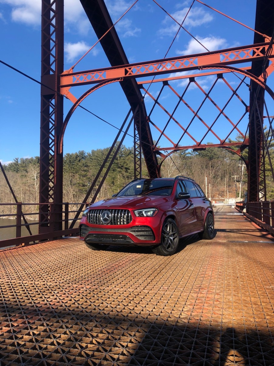 2022 Mercedes GLE 53 parked on a bridge