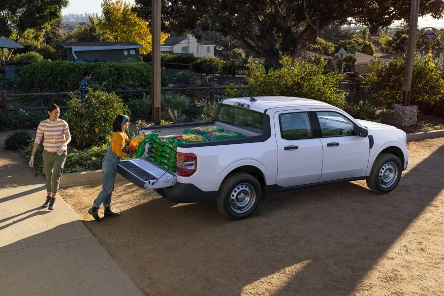 The 2022 Ford Maverick is a small truck that offers steel wheels.