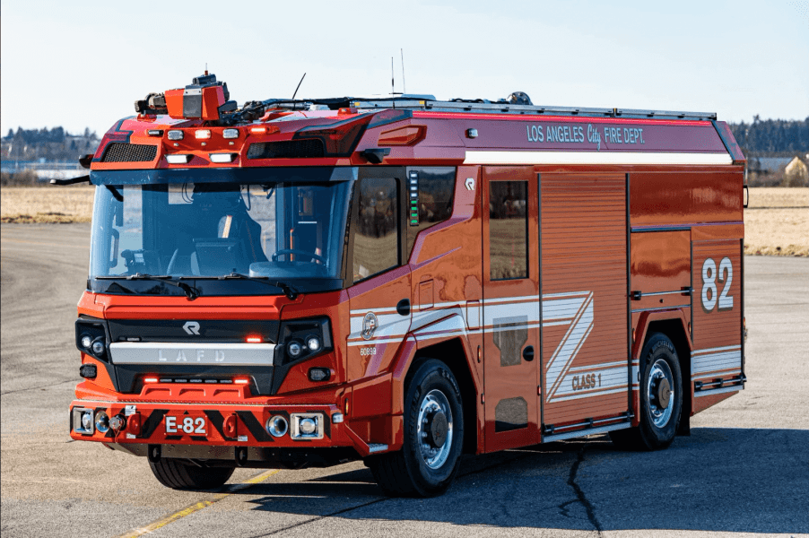 The LAFD purchased and deployed the first electric fire truck in the US