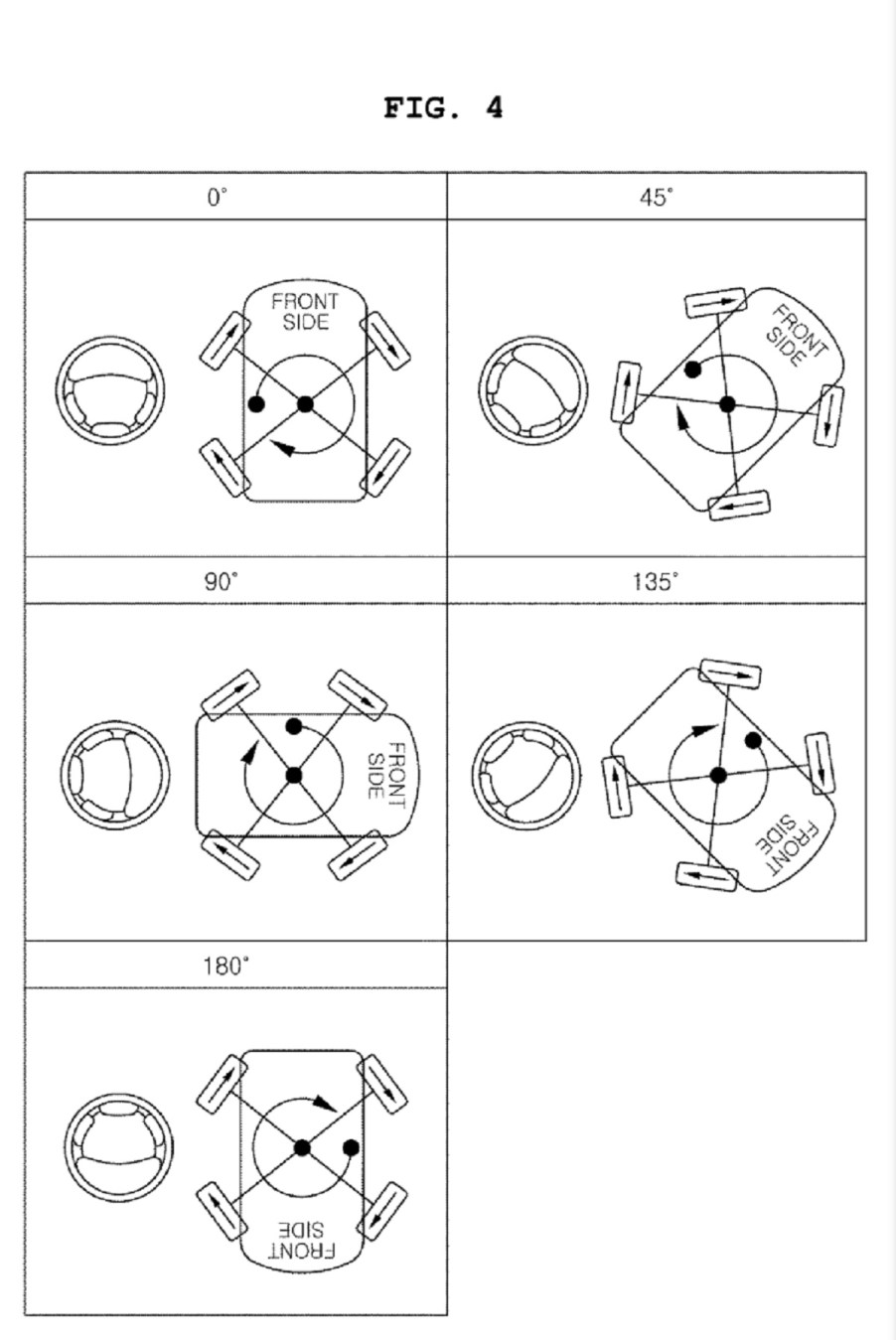 Hyundai four-wheel-steer patent