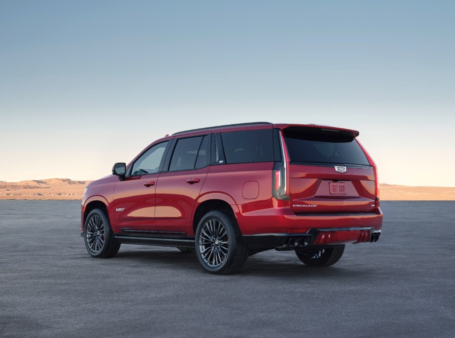 2023 Cadillac Escalade V in red