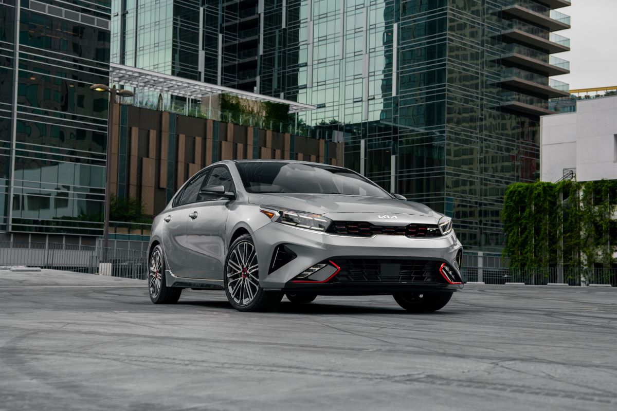 Silver 2023 Kia Forte compact sedan