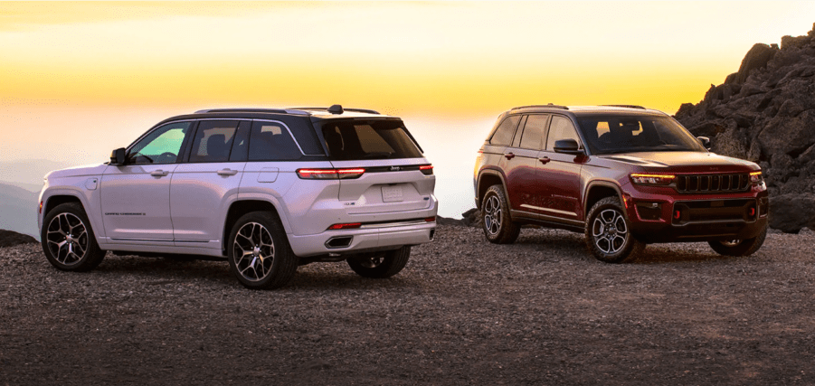 Redesigned Jeep Grand Cherokee models, including the Jeep Grand Cherokee L with three rows