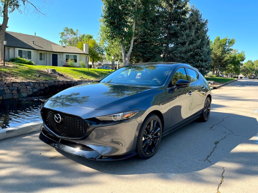 A front view of the 2022 Mazda3 Turbo.