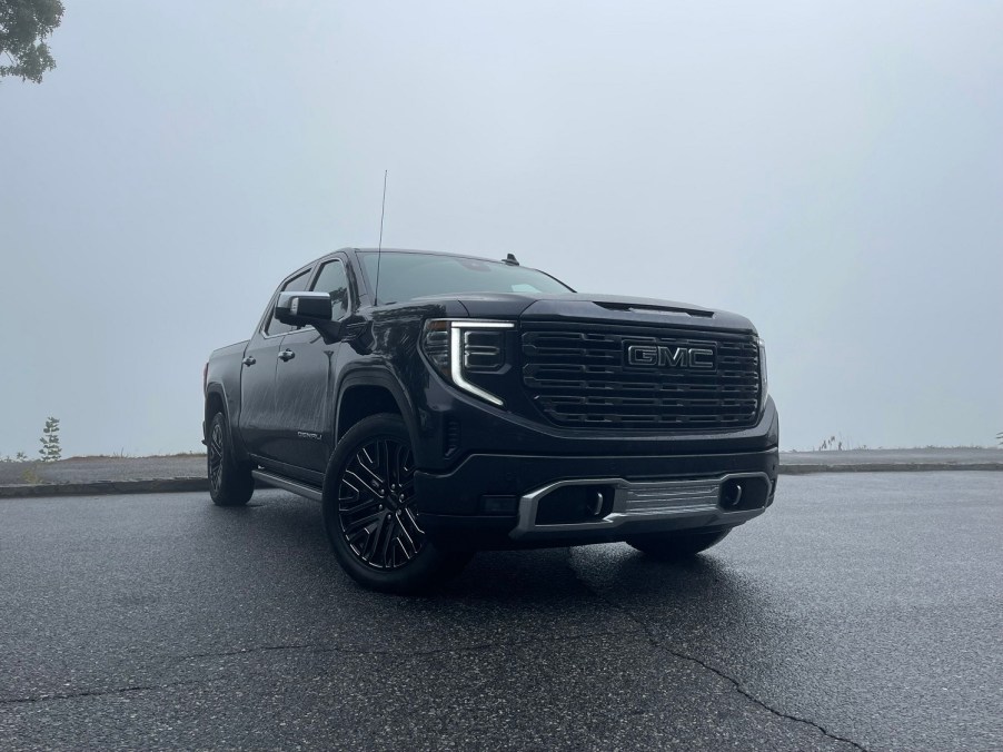 2022 GMC Sierra 1500 Denali Ultimate in the rain