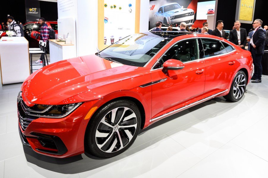 A 2023 Volkswagen Arteon parked indoors.