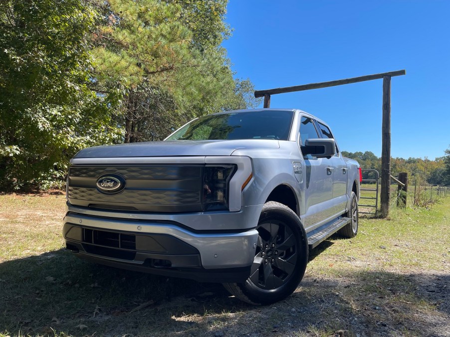 2022 Ford F-150 Lightning off-roading