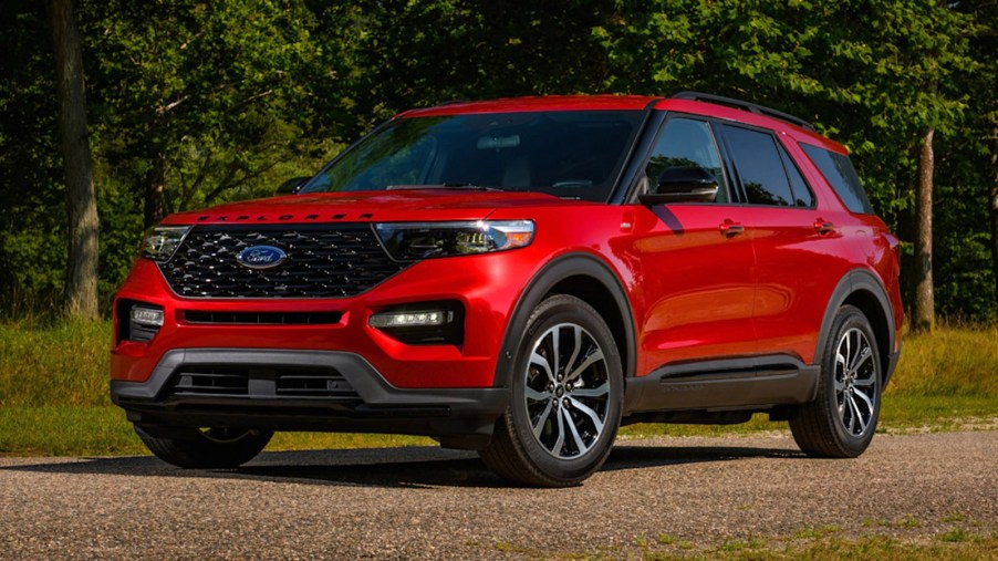 2022 Ford Explorer Hybrid on the road