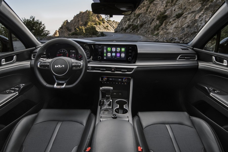 The K5 features a 10.25-inch screen at most trims with Apple CarPlay.