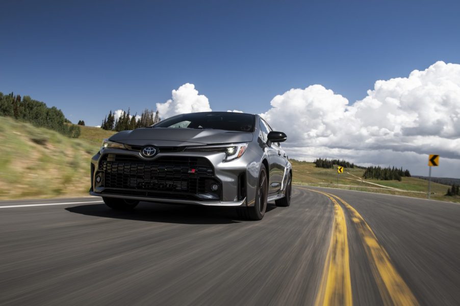 The 2023 Toyota Corolla GR, one of the all wheel drive cars with manual transmission