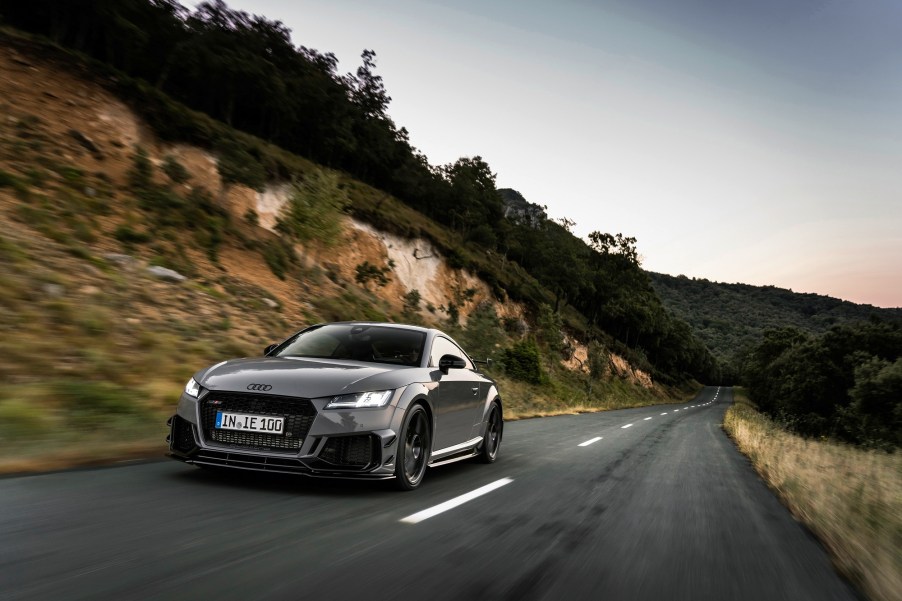 The Audi TT RS, like the Dodge Challenger GT AWD, is a sporty car you can drive in the cold.