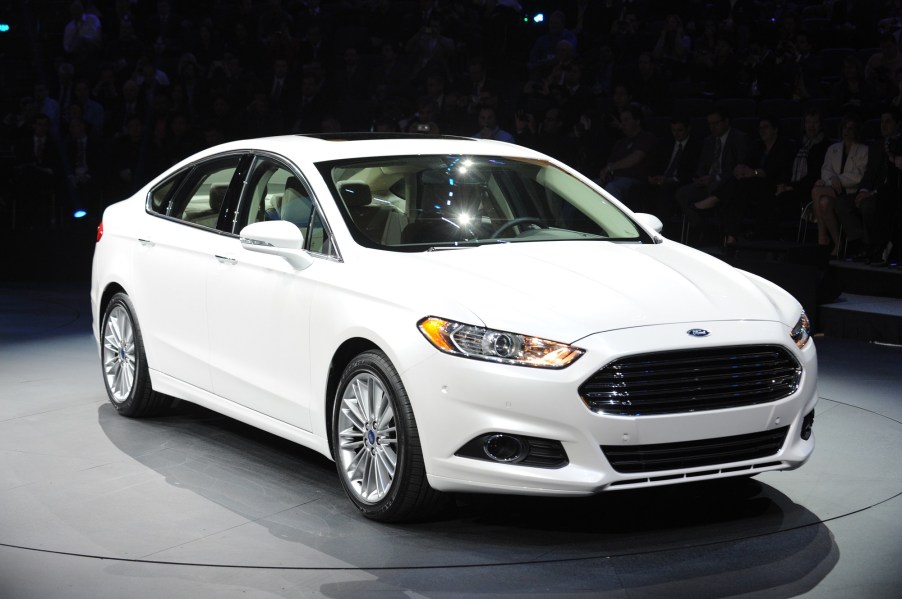 A 2012 Ford Fusion like this one and the Mazda6, is one of the best used sedans for the money.