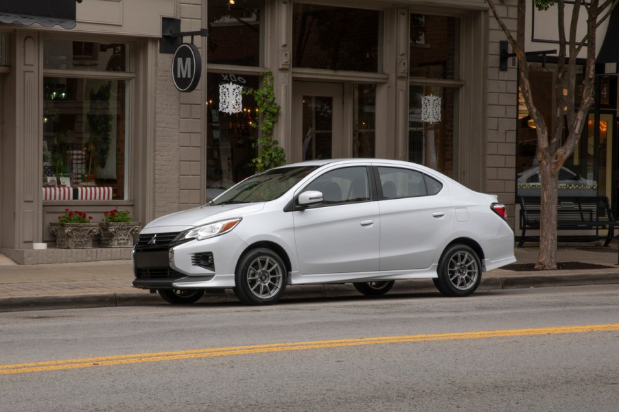 2022 Mitsubishi Mirage parked on the street