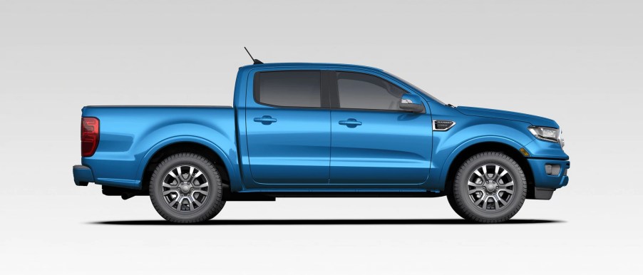 A blue 2023 Ford Ranger XLT is the superior trim for one reason: optional packages.