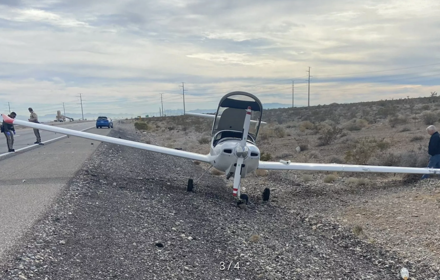 DA20 airplane after emergency landing and being hit by a Nissan SUV