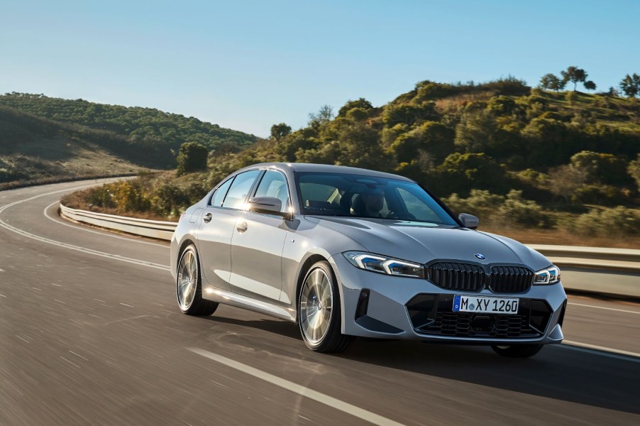 BMW 3 Series on a curved road