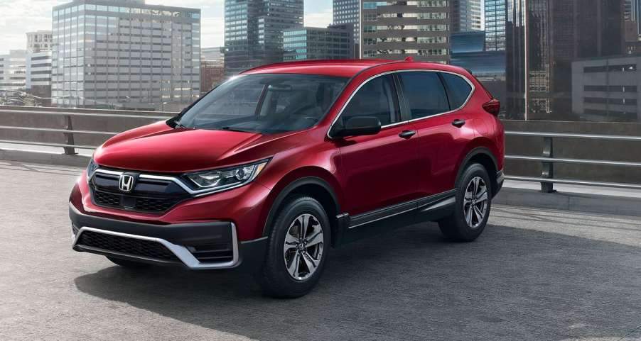 The 2022 Honda CR-V parked in the city