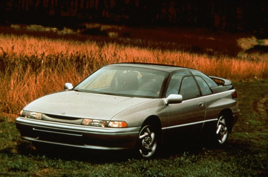 A silver Subaru SVX coupe 1992-1997 production generation