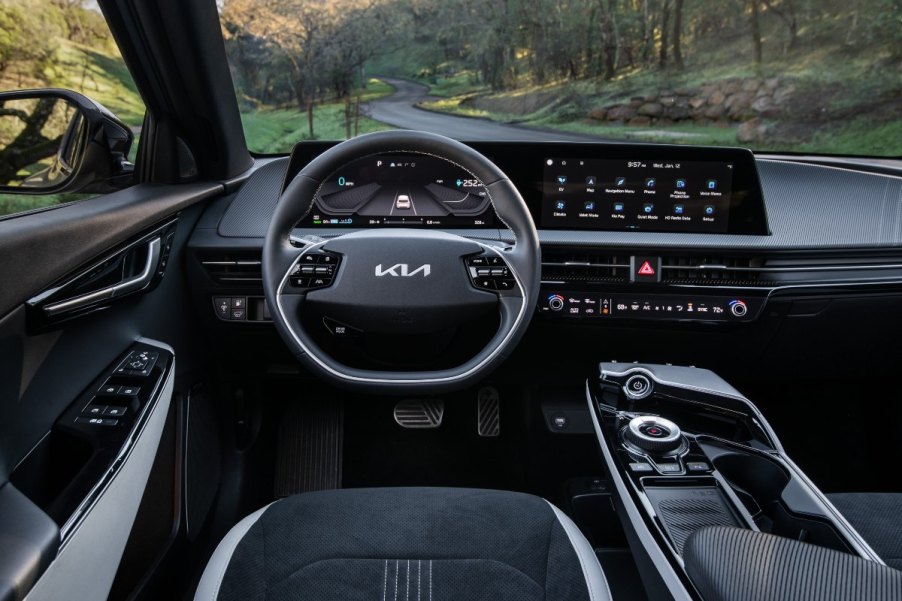 Dashboard in 2023 Kia EV6 electric crossover SUV, most reliable and fastest Kia car, says Consumer Reports