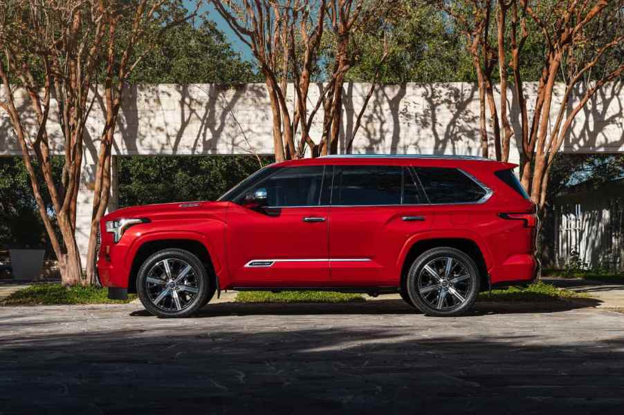 a red 2023 Toyota Sequoia