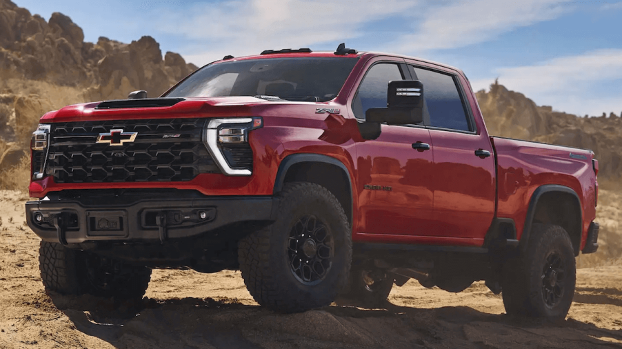 Red 2024 Chevrolet Silverado HD 2500 off road