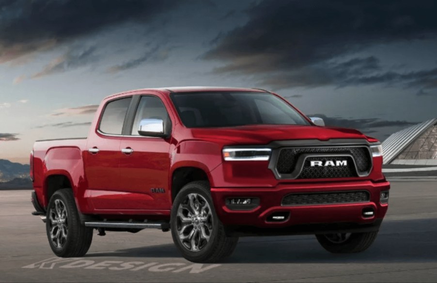 A rendering of what a midsize Ram truck could look like.