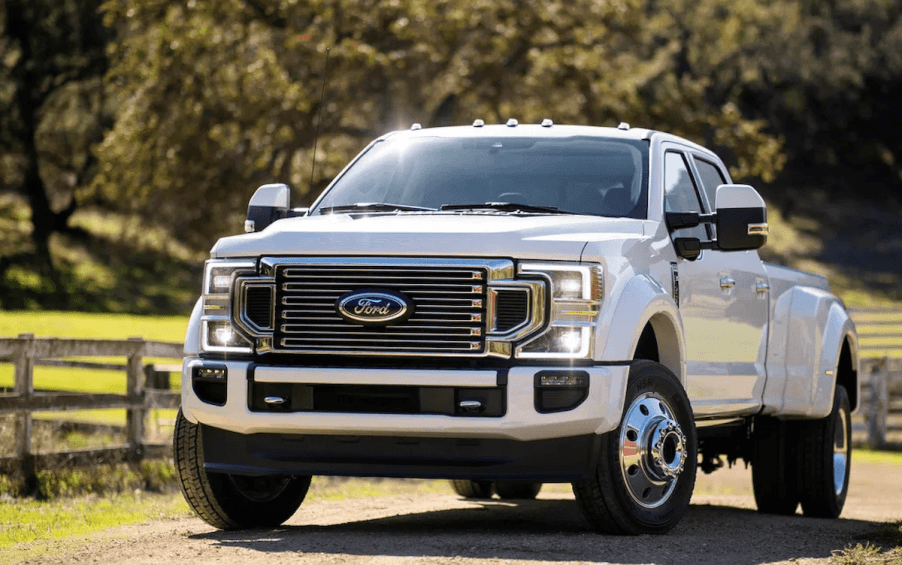 White 2020 Ford F-350 truck