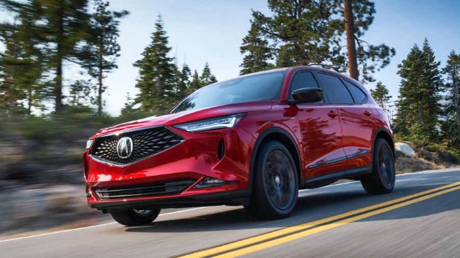 Red 2023 Acura MDX SUV