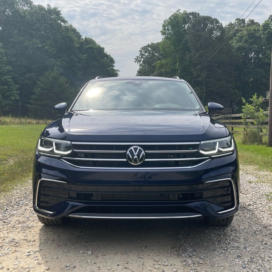 The 2023 Volkswagen Tiguan SEL R-Line on a gravel road