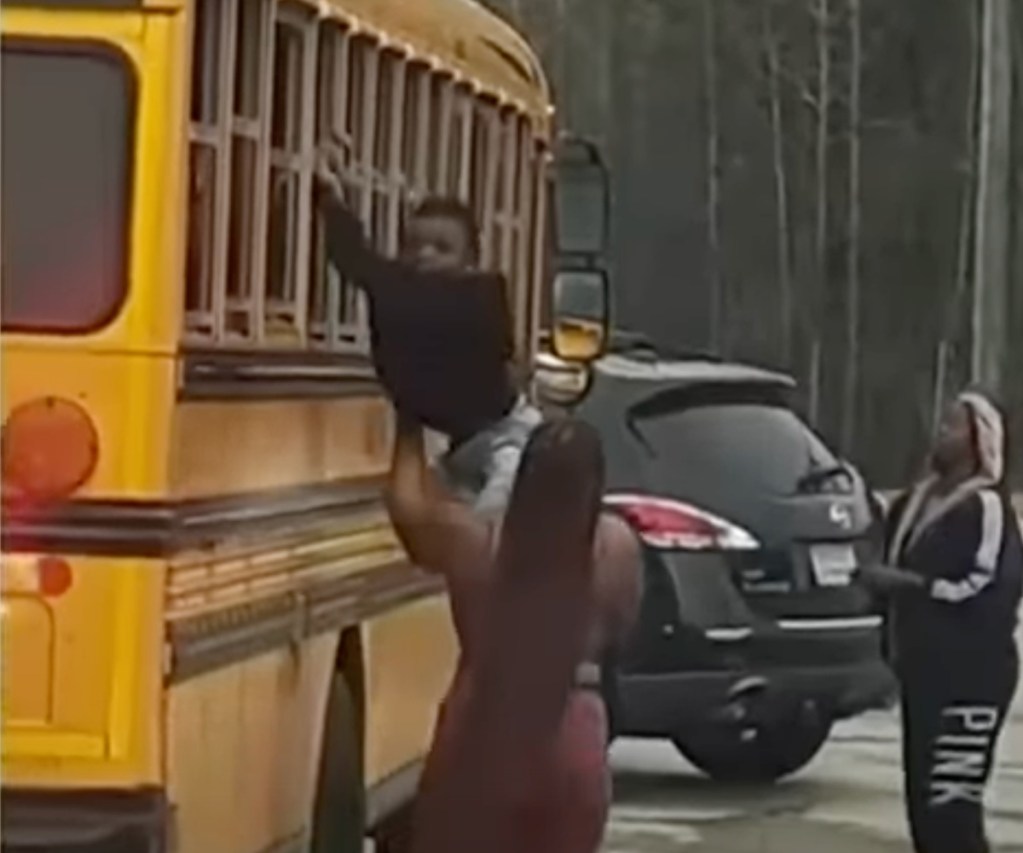 Watch: School Bus Driver Slap Fights Parent, Drives off With Kids on Board