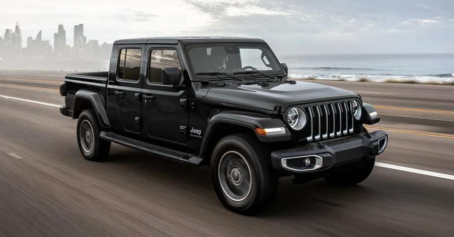 The 2023 Jeep Gladiator on the road