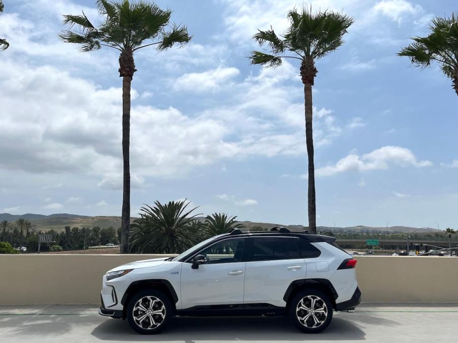 A side profile shot of the 2023 Toyota RAV4 Prime