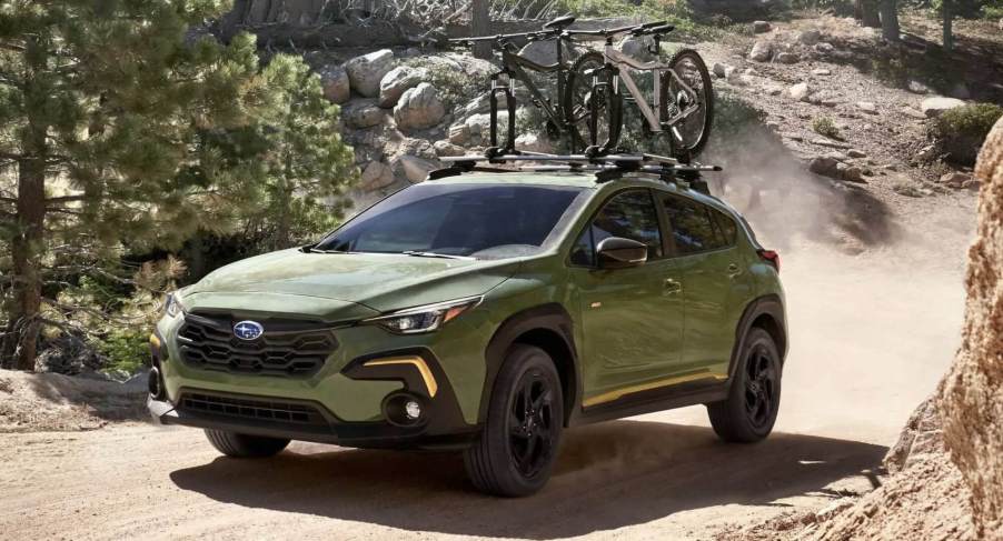 The 2024 Subaru Crosstrek Wilderness on a dirt road