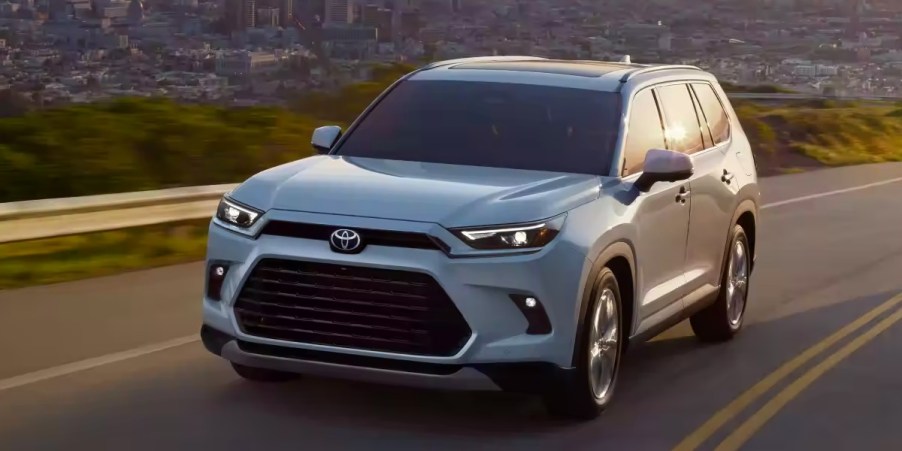 A white 2024 Toyota Grand Highlander.