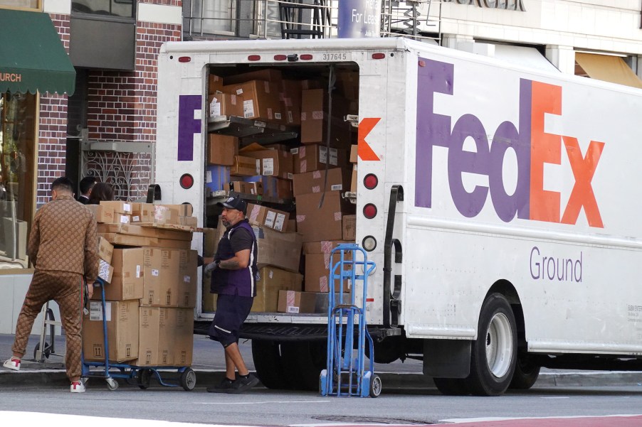 FedEx Truck full of packages