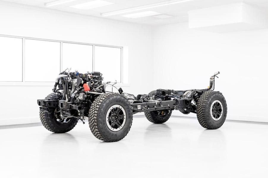 This is a Ford truck and SUV chassis with a turbocharged EcoBoost engine