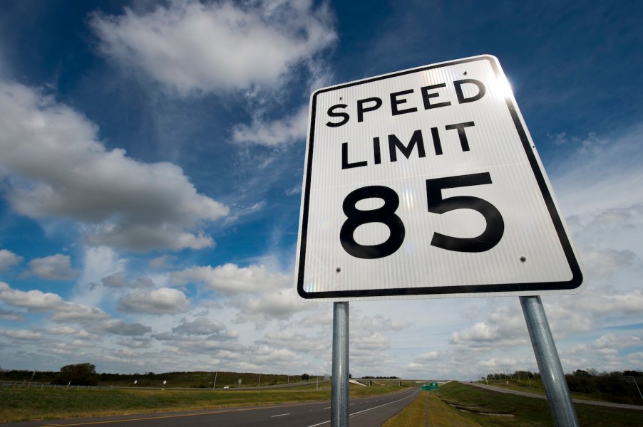 "Speed Limit 85" sign on the SH130 Tollway near Austin Texas.