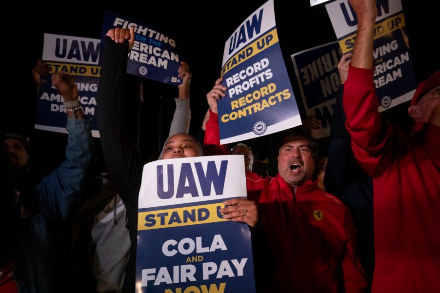 UAW workers on strike