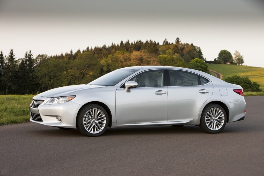 A 2015 Lexus ES 350 sits under