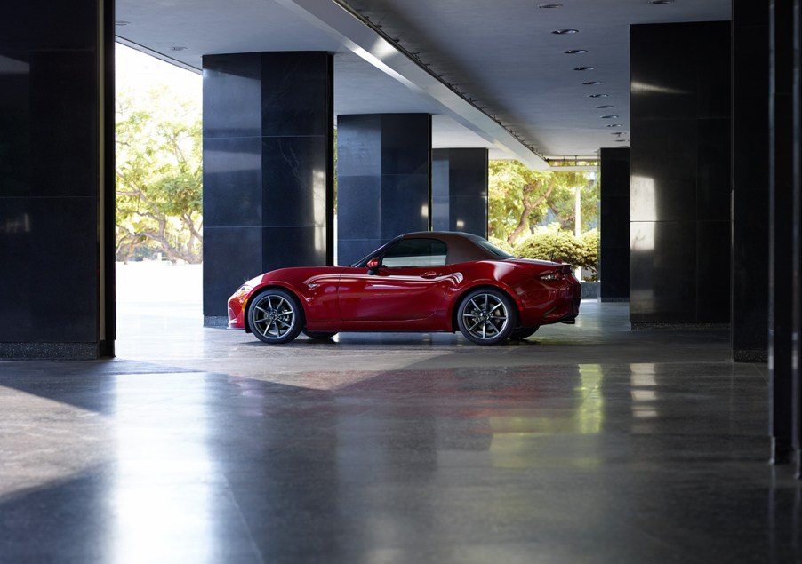 Sould Red Crystal Metallic Mazda MX-5 Miata side profile