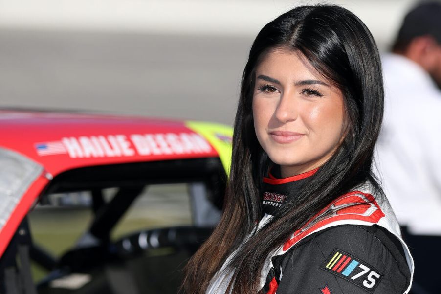 Hailie Deegan before race.