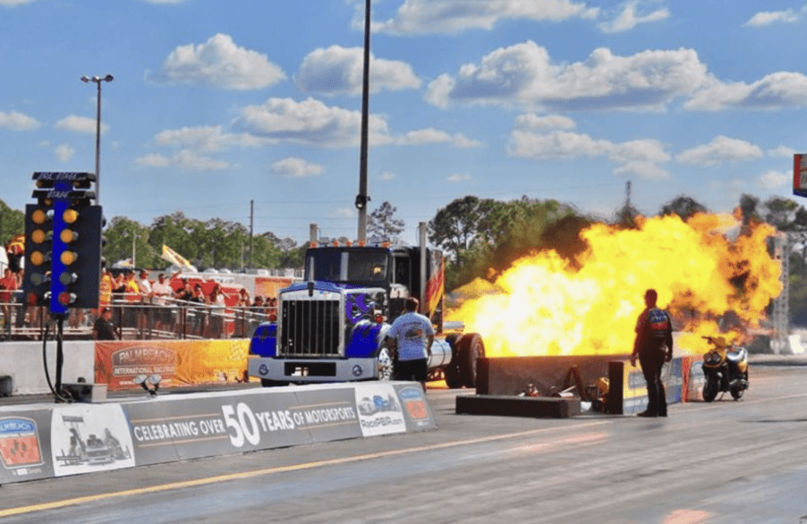 Palm Beach International Raceway jet truck at starting line