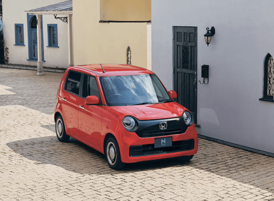 2023 Honda N-One Kei car in front of building