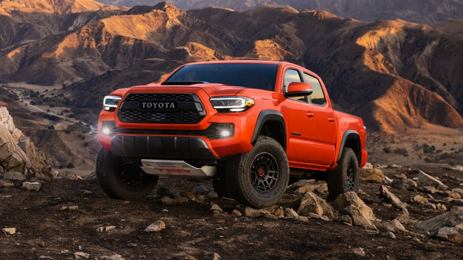 The 2023 Toyota Tacoma TRD Pro off-roading in mud