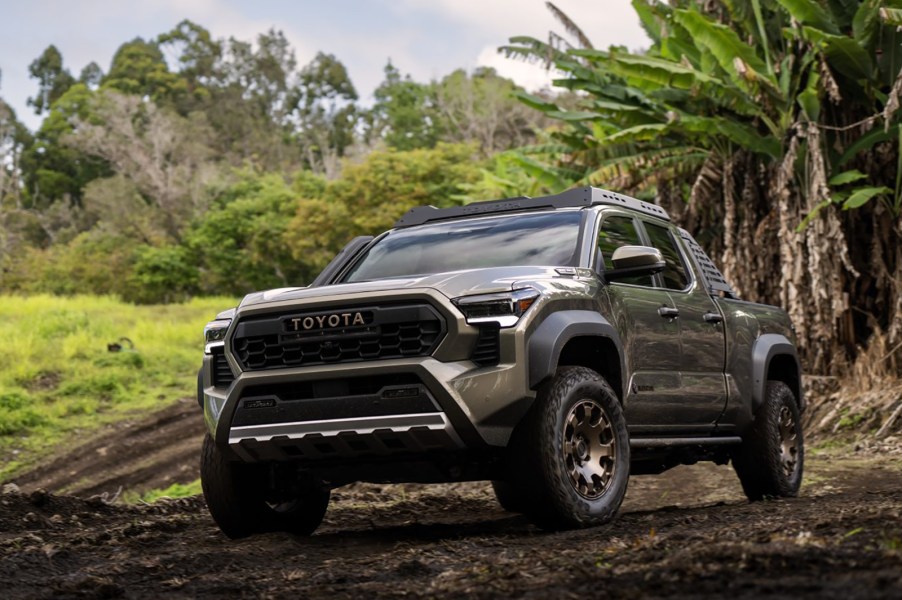 The 2024 Toyota Tacoma off-roading in the mud