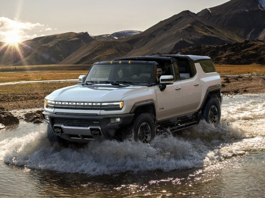 The GMC Hummer EV off-roading