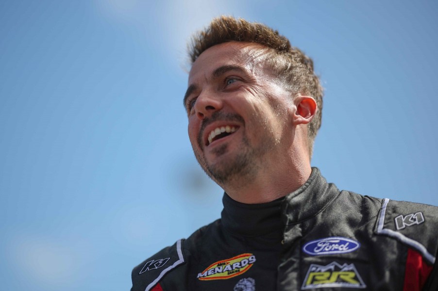 Frankie Muniz at the 2023 ARCA Menards Series race at Daytona