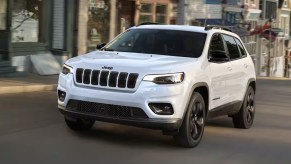 The 2023 Jeep Cherokee driving on the road