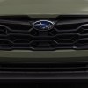 The Subaru logo on the Grille of a Crosstrek