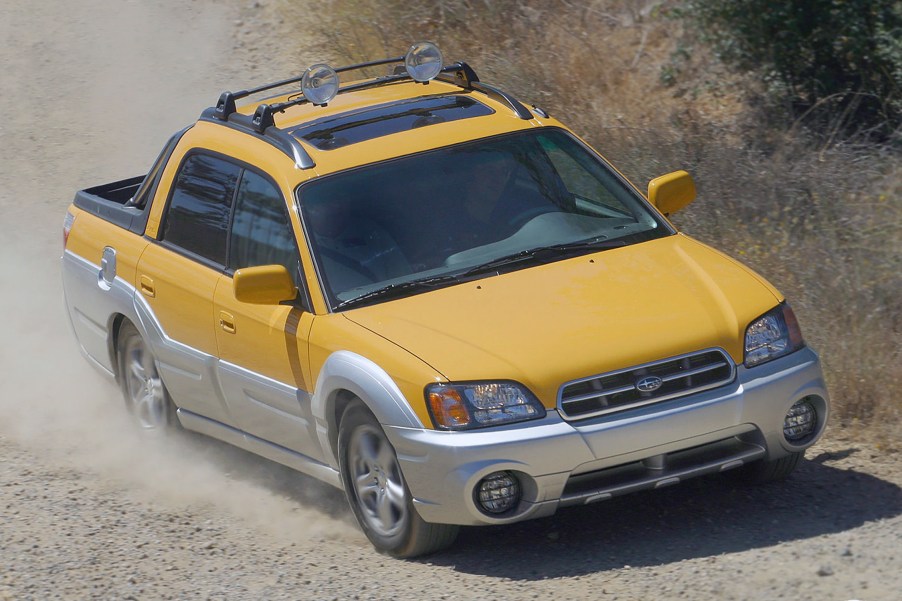 The 2006 Subaru Baja off-roading